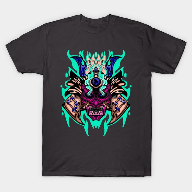 Neon Samurai T-Shirt by sexy Beast Design Co.